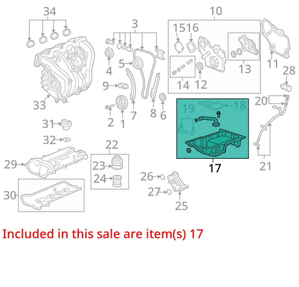 Pontiac G6 2006-2010 cárter de aceite del motor BRU7X Foto 3 de 4