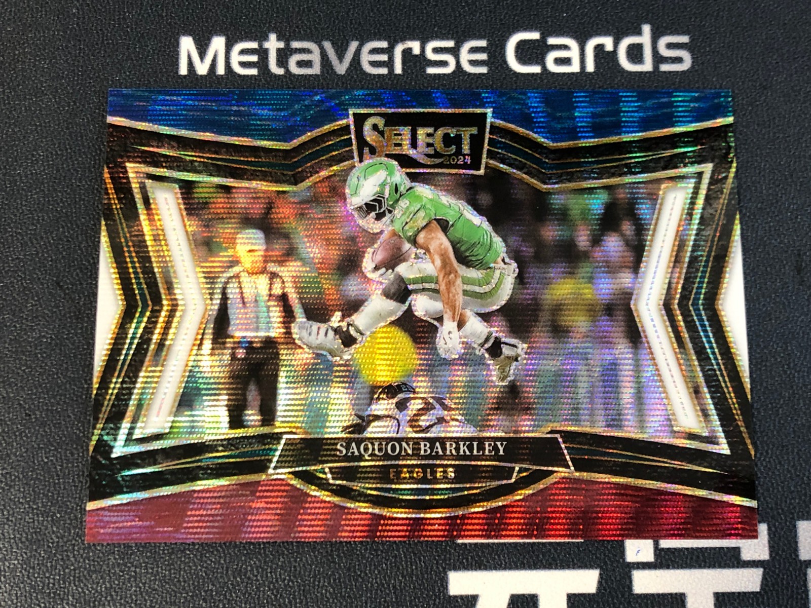 2024 Select Saquon Barkley Field Level Tri-Color Wave 62/99 Eagles