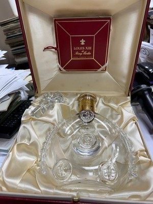 Louis XIII Grande Champagne Cognac Remy Martin Empty Baccarat Bottle Case #6820