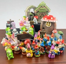Fairy Garden Figurines Lot Miniatures Gnome Frog Unicorns Houses Mushrooms 40Pcs