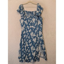 Old Navy Blue Floral Smocked Square Neck Mini Dress XXL Petite