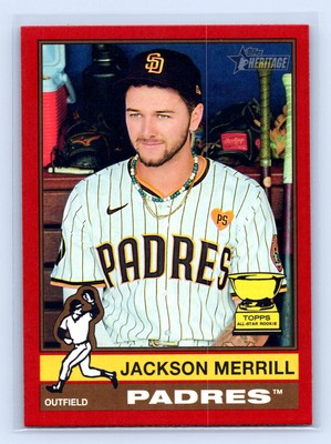 2025 Topps Heritage #422 Jackson Merrill Red