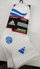 Adidas Youth Striped 3-Pk Quarter Sock, Medium Shoe Size 13-4