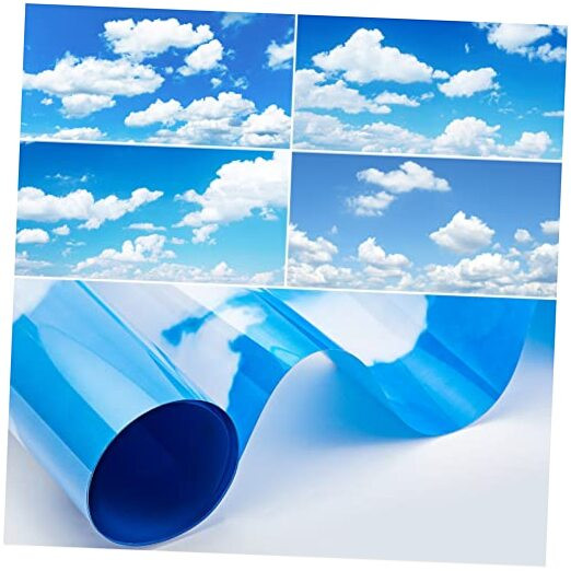 4 Pcs Fluorescent Light Covers Ceiling Light Covers Classroom Cloud White, Blue-image