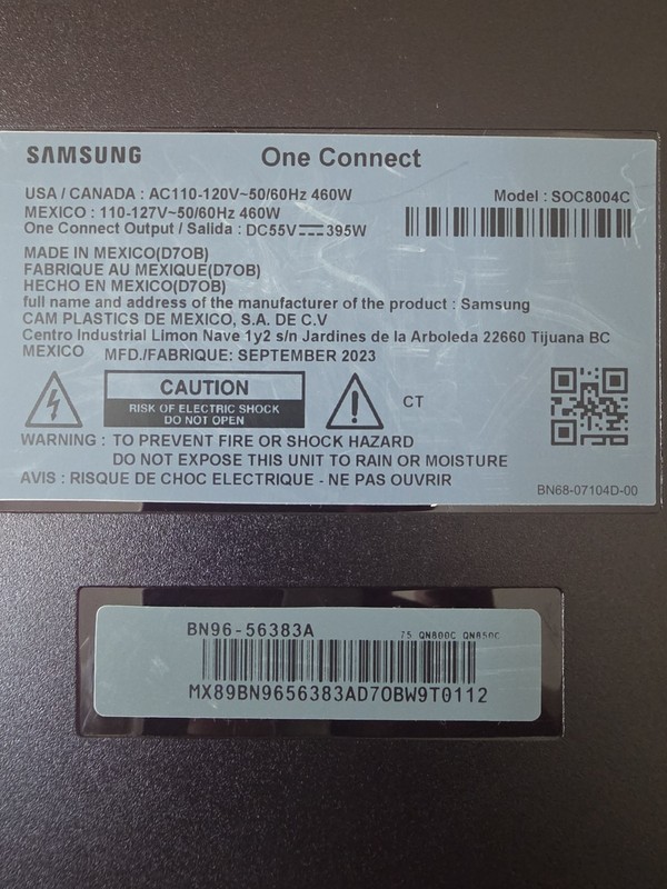 Samsung One Connect Box BN96-56383A Compatible with SOC8004C