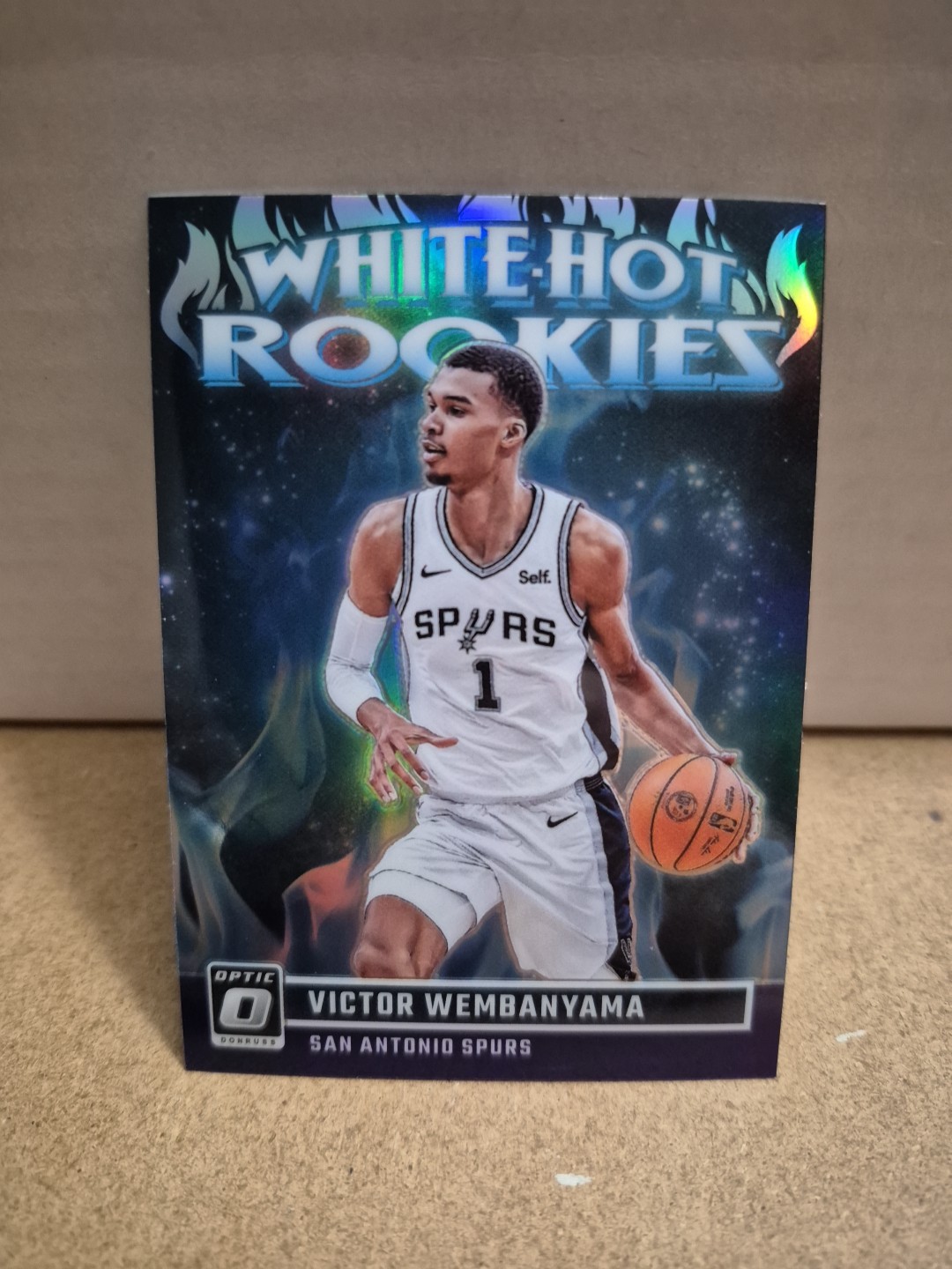 2023 Donruss Optic Victor Wembanyama White Hot Rookies Purple Prizm #2 Rookie RC