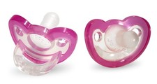 RaZbaby JollyPop Baby Pacifier Newborn, 0-3m, Pink, Double Pack