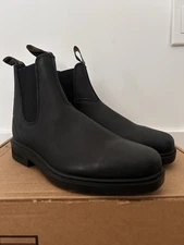 NEW Blundstone 063 Black Leather Elastic Sided Boot Chelsea Size 9 US Mens