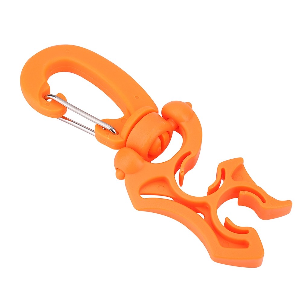 HOT (Orange)1Pc Outdoor Scuba Diving Double BCD Low Pressure Hose Clip Holder BA