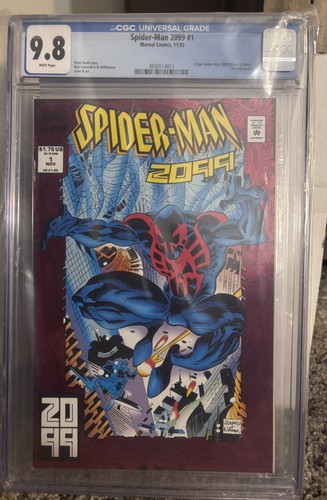 Spider-Man 2099 #1 CGC 9.8 Origin of Miguel O'Hara Red Foil White Pages 1992