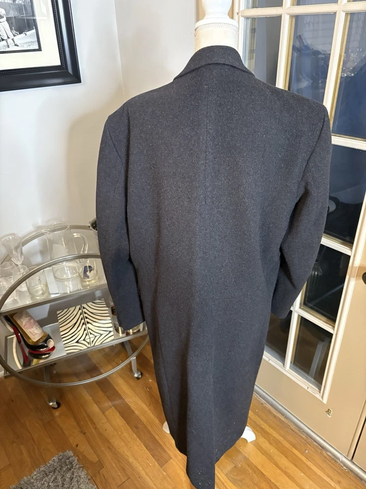 Ron CHERESKIN Italy Long Wool CASHMERE Blend Coat Overcoat Mens Size L - Image 2 of 4