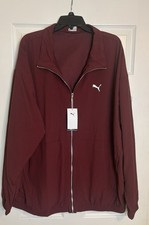 Puma Men's Full Zip Lined Windbreaker Ruby Shimmer Sz XXL 629902-96 NWT