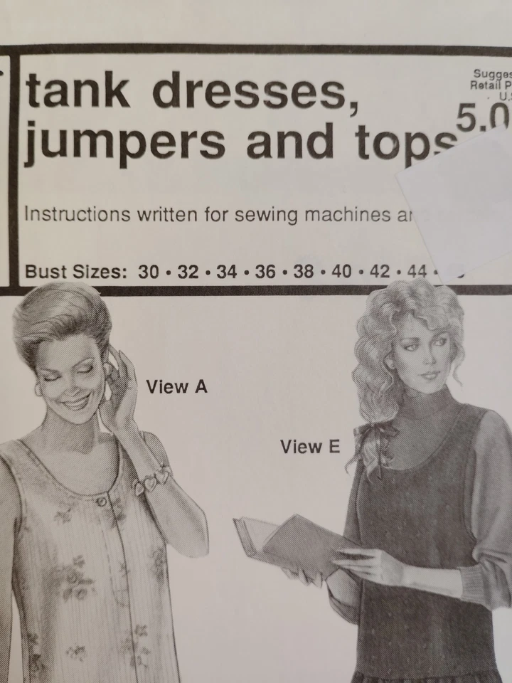 Stretch & Sew 1523 Tank Dress Tops Jumper Sewing Pattern Ladies Modest Summer UC - Image 2 of 4
