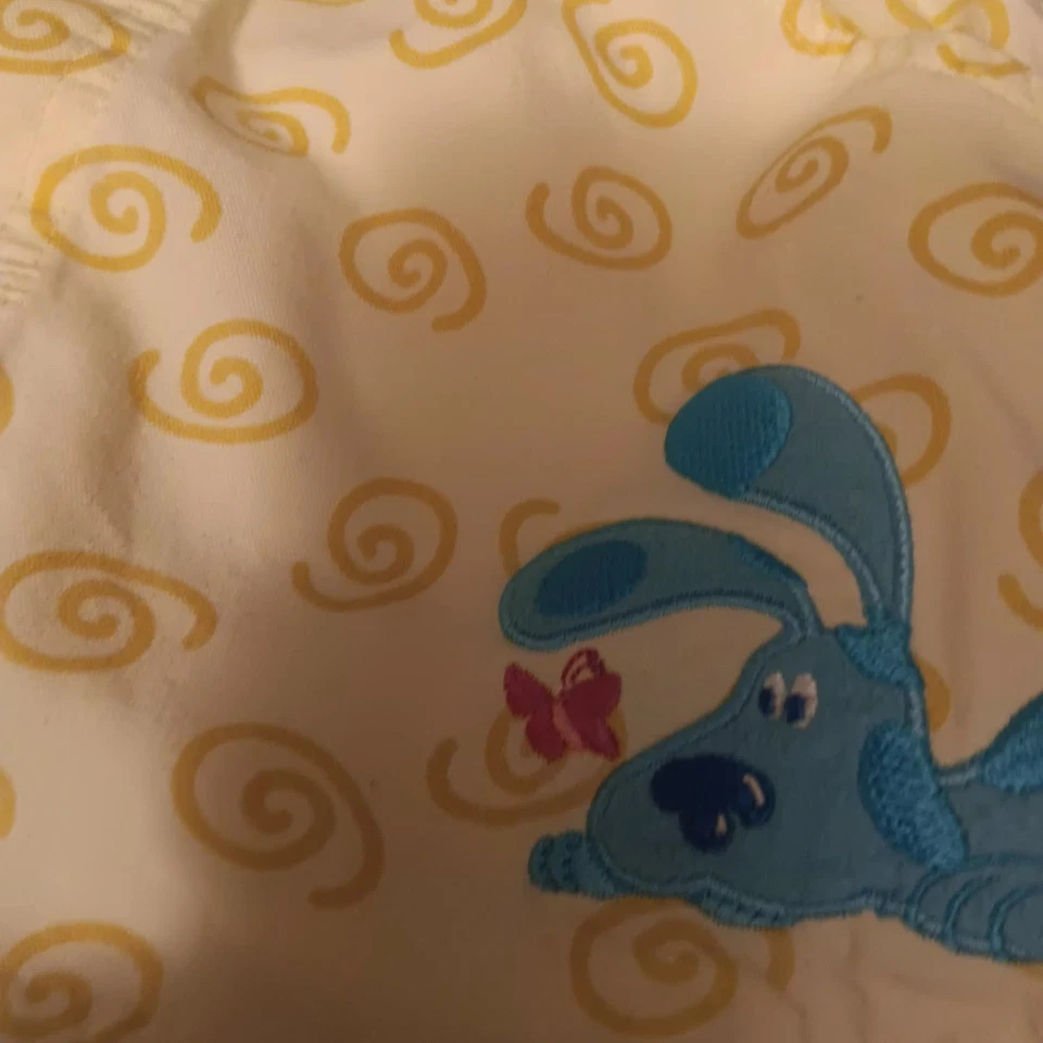 Pantalones Cortos Y2K Vintage 2000 Pistas Azules Niños Niños Talla 6 Remolinos Amarillos Foto 3 de 4