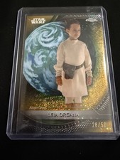 2025 Topps Star Wars Hyperspace Leia Organa Gold Galactic Dust Refractor 28/50