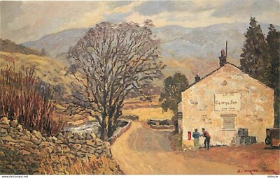Kunst - Malerei - Ernest Charlton Taylor - Hubberholme upper Wharfedale - Karte P
