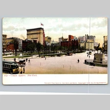 Postcard Union Square New York City 1905 Souvenir Lithograph