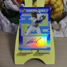 Jazz Chisholm 2021 Donruss MLB Signature Series Blue Auto 79/99 RC Miami Yankees