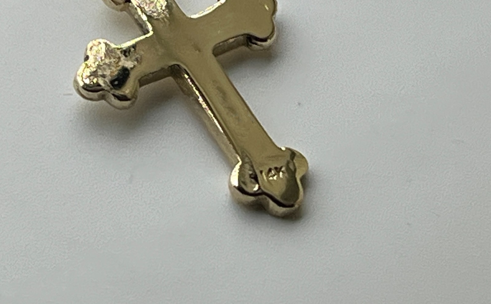 14kt Solid Yellow Gold Eastern Orthodox Cross Rel… - image 2