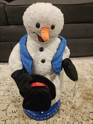 Gemmy Blue Snowflake Spinning Snowman