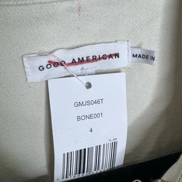 Macacão jeans Good American creme feminino tamanho 4 - Imagem 3 de 4