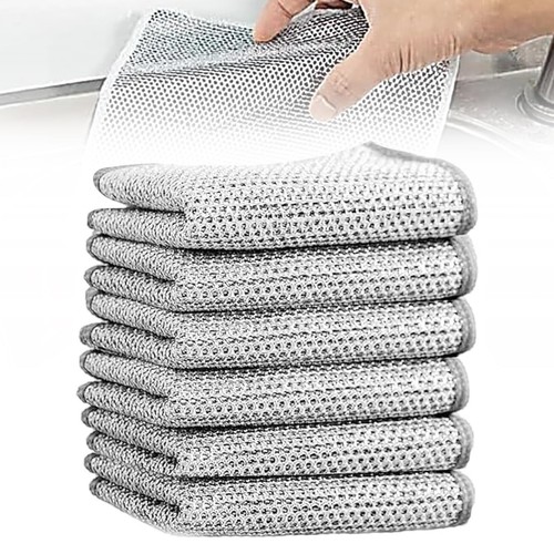 Multipurpose Wire Dishwashing Rags for Wet And Dry, 2024 New Reusable Double ...