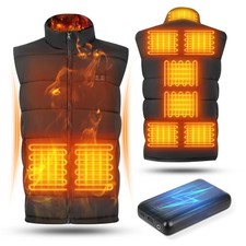 Men's Heated Vest With 16000mAh Battery Pack Included, 3-Temp Dual Control, 9...