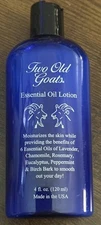 Two Old Goats Essential Oil  Lotion 4oz, Brand New!