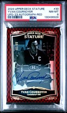 2024 UD STATURE UPDATE 2023-2024 AUTO-RED #30 YVAN COURNOYER 61/99 PSA 8