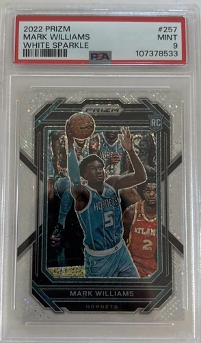 2022 Panini Prizm Basketball White Sparkle Mark Williams #257 PSA 8.5
