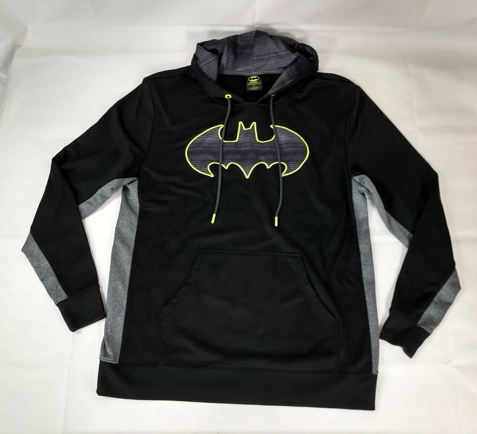Pulôver moletom com capuz Batman DC Comics feminino tamanho 2XL preto cinza - Imagem 3 de 4