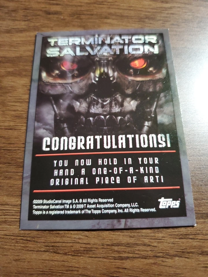 Terminator Salvation Topps 2009 1/1 Artist Sketch Card Scott Barnett - Image 2 of 2