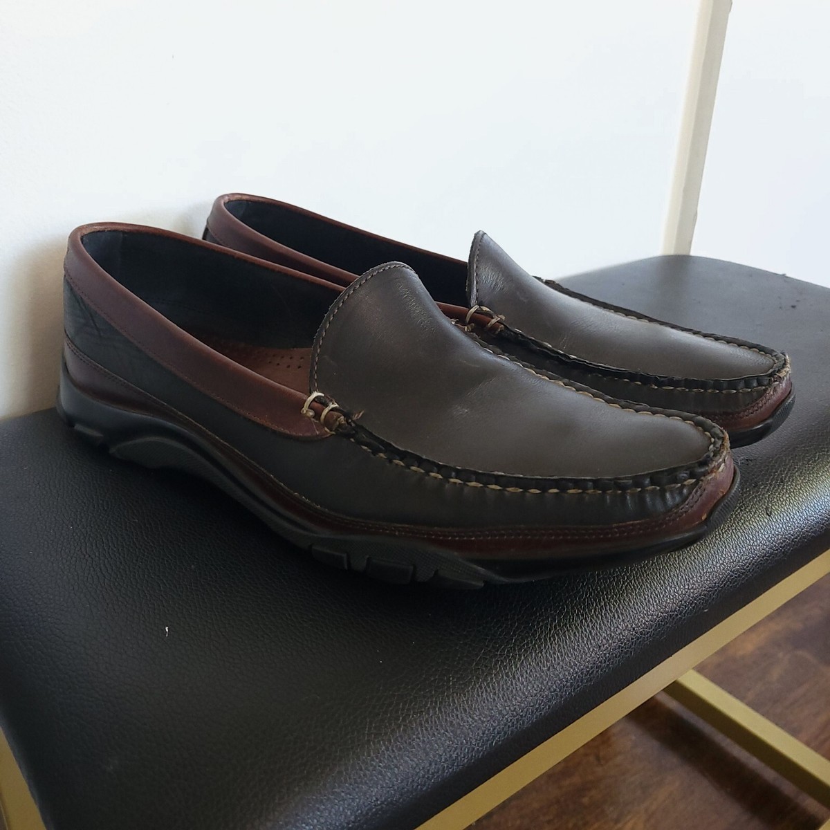 Allen Edmonds “Boulder” Size 10.5D Black/Brown trim Venetian  display picture 2