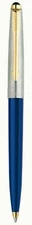 Parker  45 Blue & Gold Trim Ballpoint Pen  Blue Ink New In Box Made In Uk