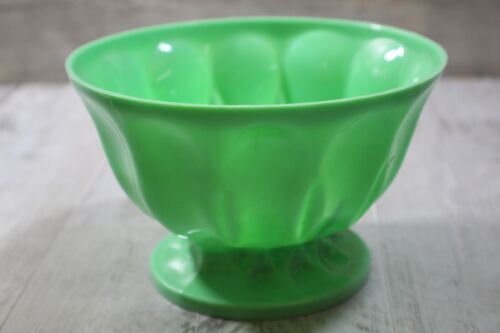 Plastic VTG Retro Bright Green Plant Pot Bowl 4in T x 6in W - Picture 3 of 6
