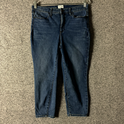 Talbots Women’s Size 6P Dark Wash Blue Denim High Waist Jegging Crop