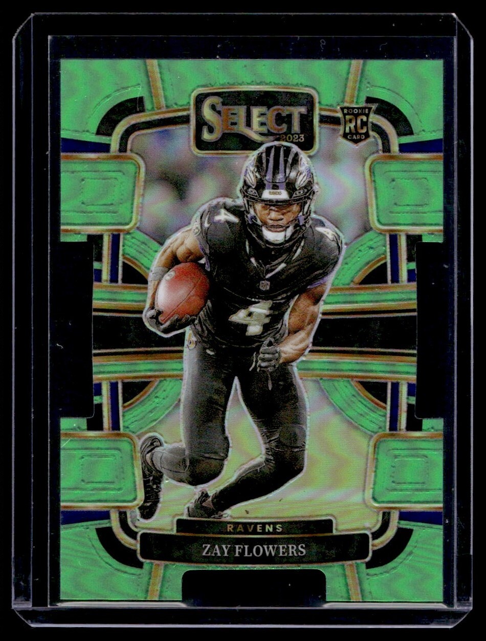 2023 Panini Select #8 Zay Flowers Rookie Green Die Cut /599