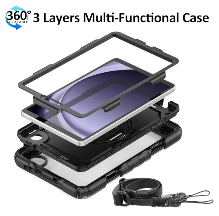 Funda Protectora Completa Samsung Galaxy Tab A9 8.7 pulgadas, Protector de Pantalla, Correa, NUEVA Foto 2 de 4