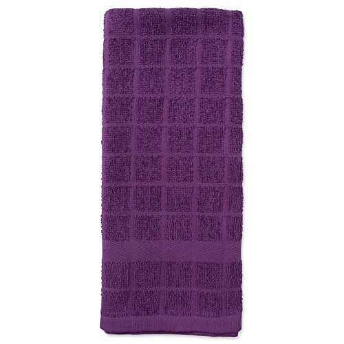 Baumwolle Frottee Fensterscheibe Geschirrtücher, 16 x 26" 4er Set, 16x26" Aubergine Einfarbig - Bild 2 von 6