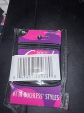 Goody Ouchless Elastic Hair Ties - 15 Ct Black 4MM Rubber Bands for Hair Pain...