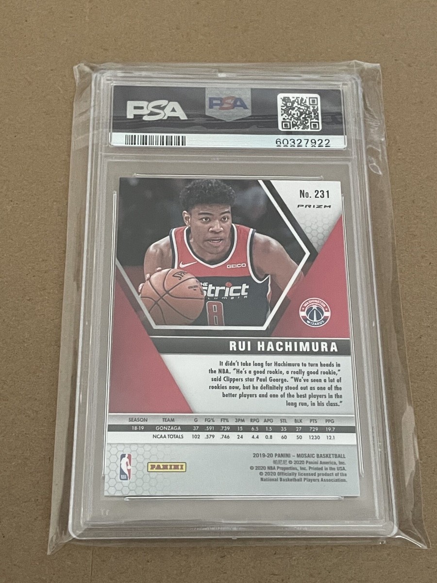 Rui Hachimura PSA Gem Mint 10 2019-20 Panini Mosaic Genesis