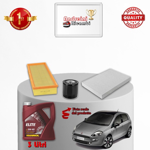 Wartungsset Filter Und ÖL FüR Fiat Punto Iii 1.2 51KW 69PS 2014-image