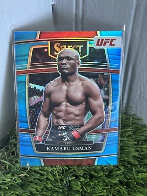 ufc SELECT　カマルウスマン　サインカード KAMARU USMAN UFC SELECT 22 BLUE REFRACTOR CARD MINT