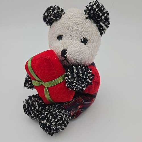 A&A Plush Very Terries Terry Cloth Bear holding a present Vintage - Picture 2 of 10
