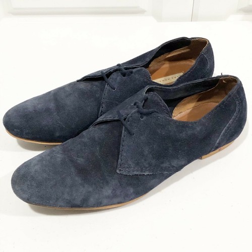 Zara Woman | para mujer 40 Azul Marino Con Cordones Oxford Mocasines De  Gamuza | eBay