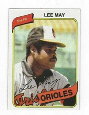 1980 TOPPS LEE MAY #490 BALTIMORE ORIOLES