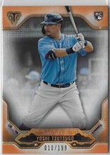 2020 Topps Triple Threads YOSHI TSUTSUGO RC AMBER PARALLEL #6 RAYS /199