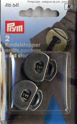 Prym Kordelstopper 1-Loch altmessing 2 St 416671