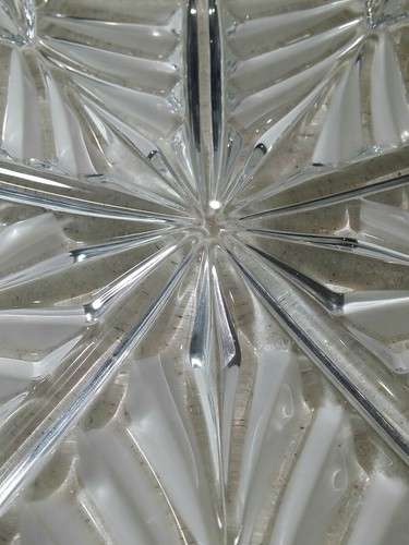Gorham Crystal Angel Snowflake Round Platter 13 1/2 Christmas Platter Tray - Picture 9 of 12