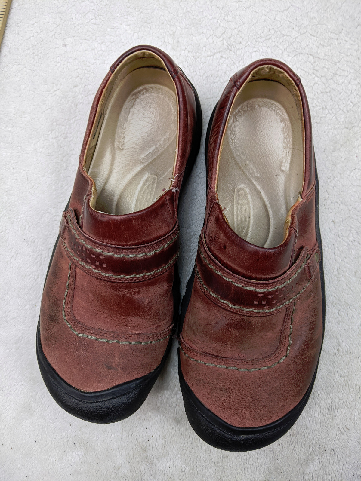 keen kaci donna 9 39 5 scarpe marrone pelle slip on zoccoli comodi